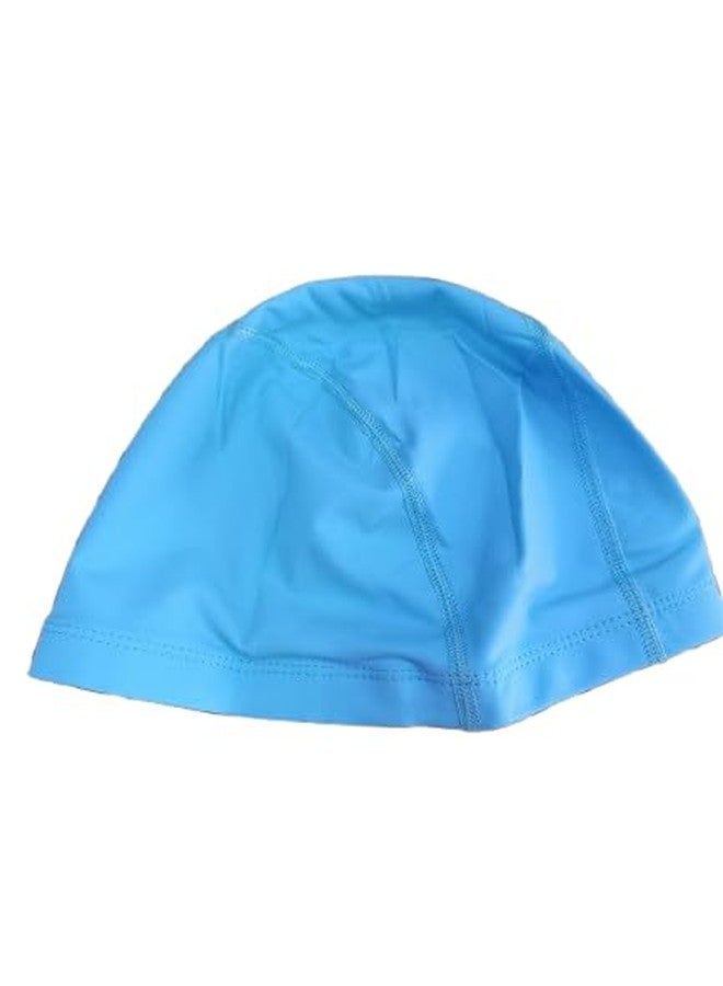 HYORTS® Swimming Cap Pu Waterproof Skin Friendly Fabric for Women Girls Men Boys Swim Cap for Long Hair | Anti Slip Silicone Swiming Cap Ideal for Everyday Use (Sky-Blue) - Image 5