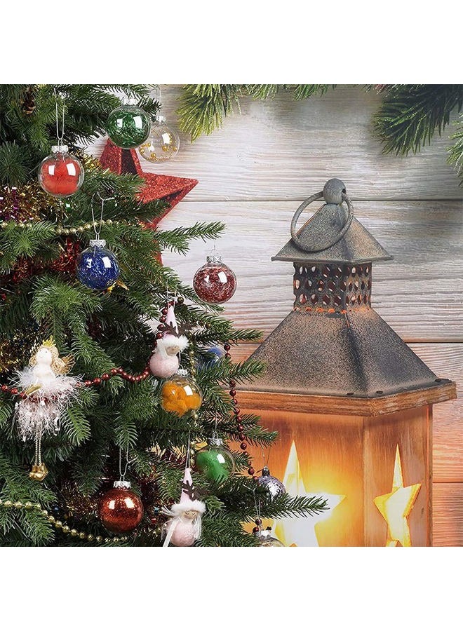 YYCRAFT Shatterproof Clear Plastic Christmas Ball Ornaments 6CM Xmas Balls Baubles Set with Stuffed Delicate Decorations (24 Pcs, Orange) - Image 4