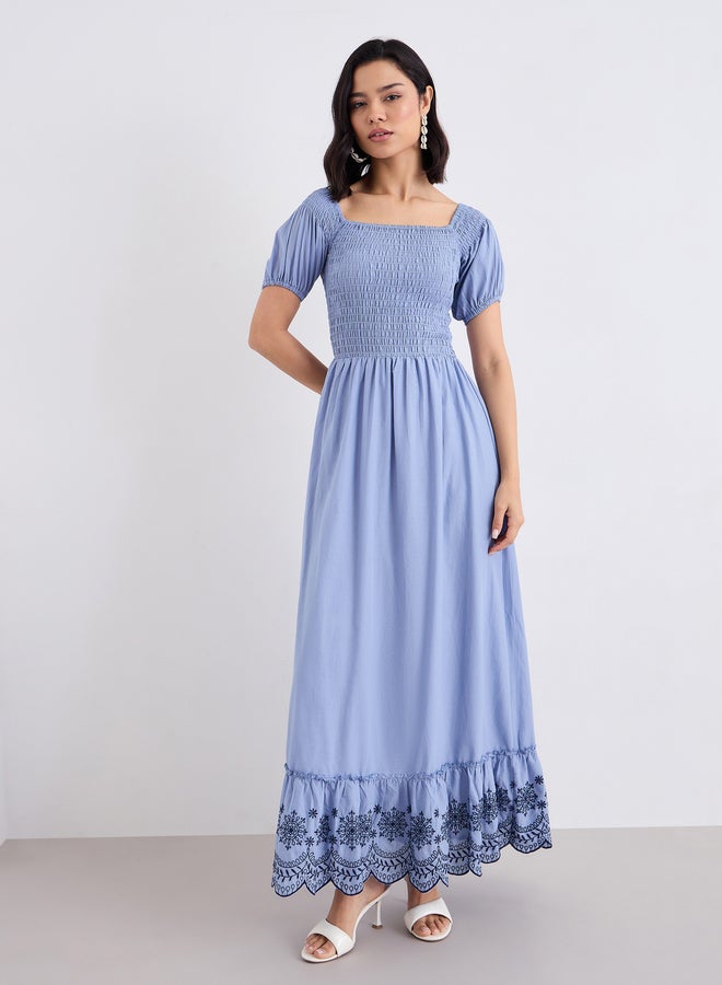 ستايلي فستان طويل بتفاصيل مُطرزة - Image 2