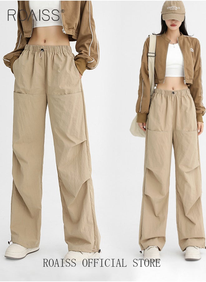 Women HighWaisted Utility Pants Casual Drawstring Jogger Leg Shaping Fashionable Slimming Flowy Wide Leg Versatile and Stylish - pzsku/Z9A6F18DE2435BBF6792FZ/45/_/1694852128/0c1dfb0d-a799-4622-b1de-645e780c04fb