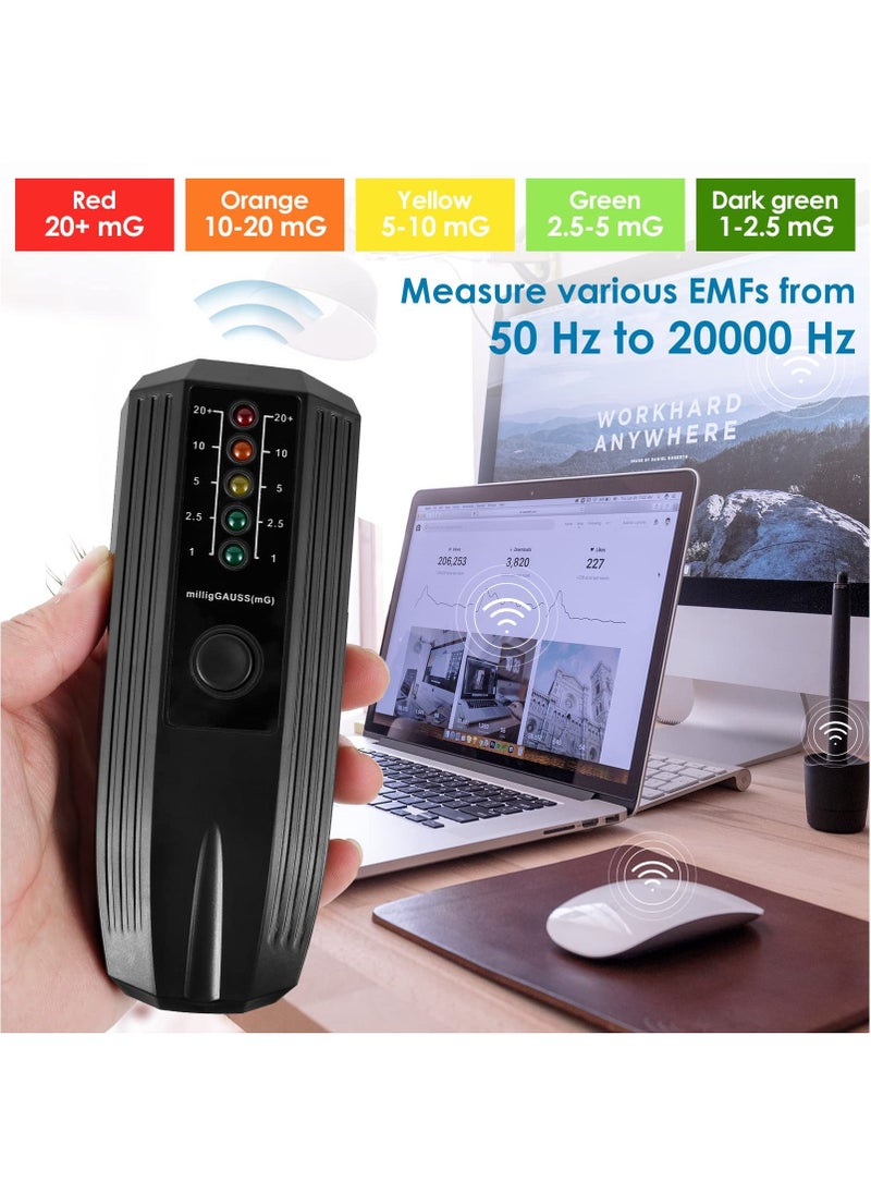 Generic EMF Meter High Accuracy Electromagnetic Field Radiation Detector Battery Powered Electric EMF Detector Ghost Hunting Paranormal Equipment Tester for Industrial Construction NO BATTERY  - Image 4