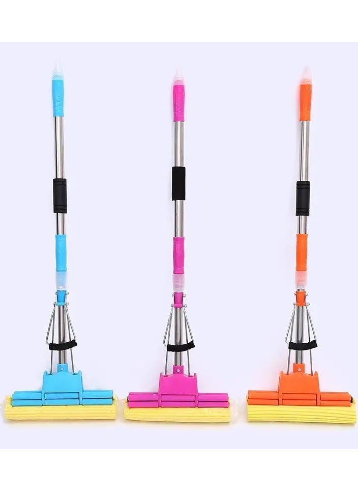 pva OneTouch Easy Floor Mop - Magic Roller Floor Sponge Mop with Telescopic Handle, Inbuilt Wringer and Highly-Absorbent PVA Sponge - Floor Cleaning Mop for Kitchen, Bathroom and Around the Home  - Image 3
