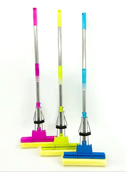 OneTouch Easy Floor Mop - Magic Roller Floor Sponge Mop with Telescopic Handle, Inbuilt Wringer and Highly-Absorbent PVA Sponge - Floor Cleaning Mop for Kitchen, Bathroom and Around the Home