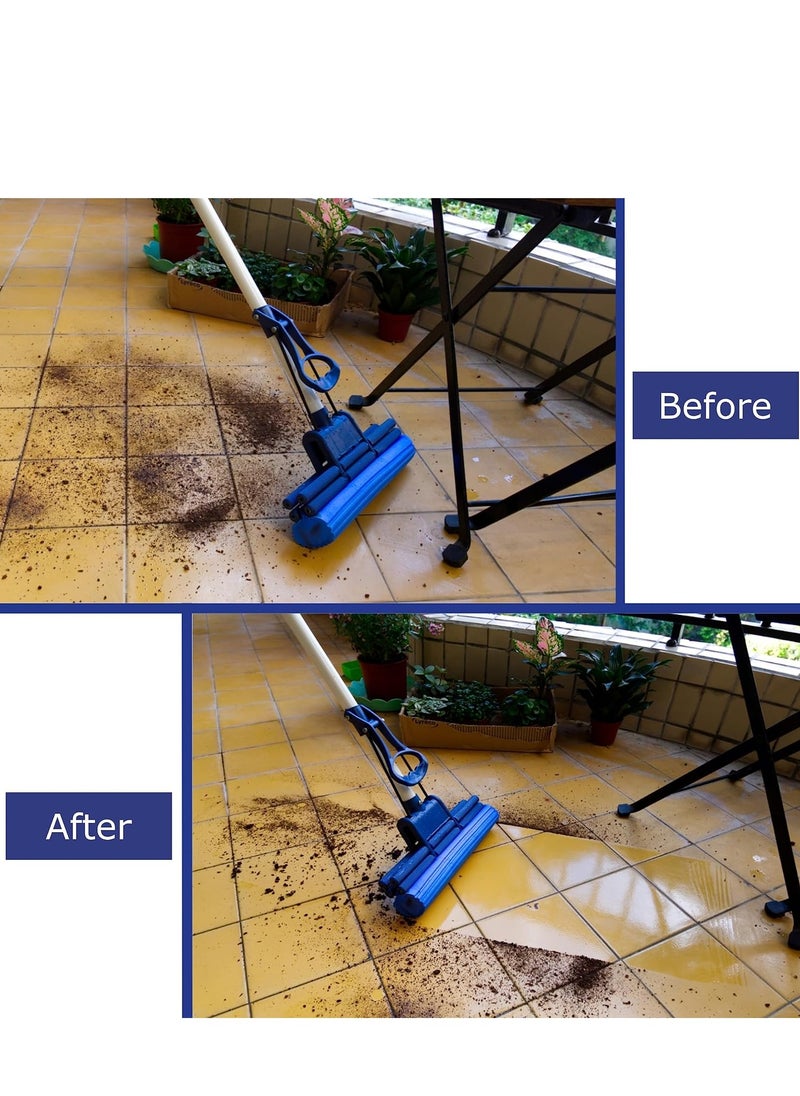 pva OneTouch Easy Floor Mop - Magic Roller Floor Sponge Mop with Telescopic Handle, Inbuilt Wringer and Highly-Absorbent PVA Sponge - Floor Cleaning Mop for Kitchen, Bathroom and Around the Home  - Image 5