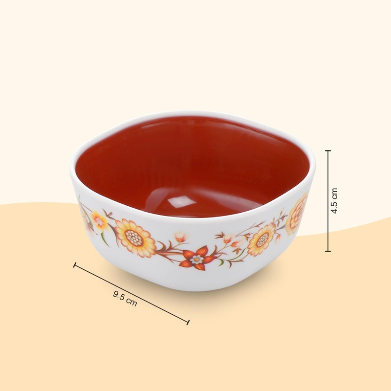 Nayasa Microfresh Square Bowl Deluxe 200 ML | Set of 6 | BPA Free Serving Bowl | Durable and Food Safe Bowls | Multipurpose Serving Dish | Sleek Serving Bowl | Brown - Image 3