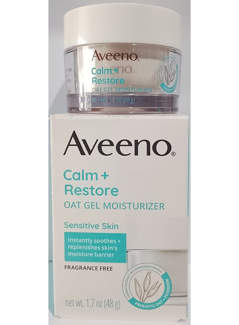 Aveeno Calm + Restore Oat Gel Moisturizer for Sensitive Skin 48gm - Image 1