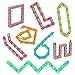 Abodhu 8Pcs 24Links Fidgets Wacky Tracks Fidget Toys for Kids Valentines Day Gifts Classroom Gifts School Easter Stocking Stuffers Plastic Sensory Autism Snap Fidget Click Snake Toys for Adults Travel 11inch - Image 4