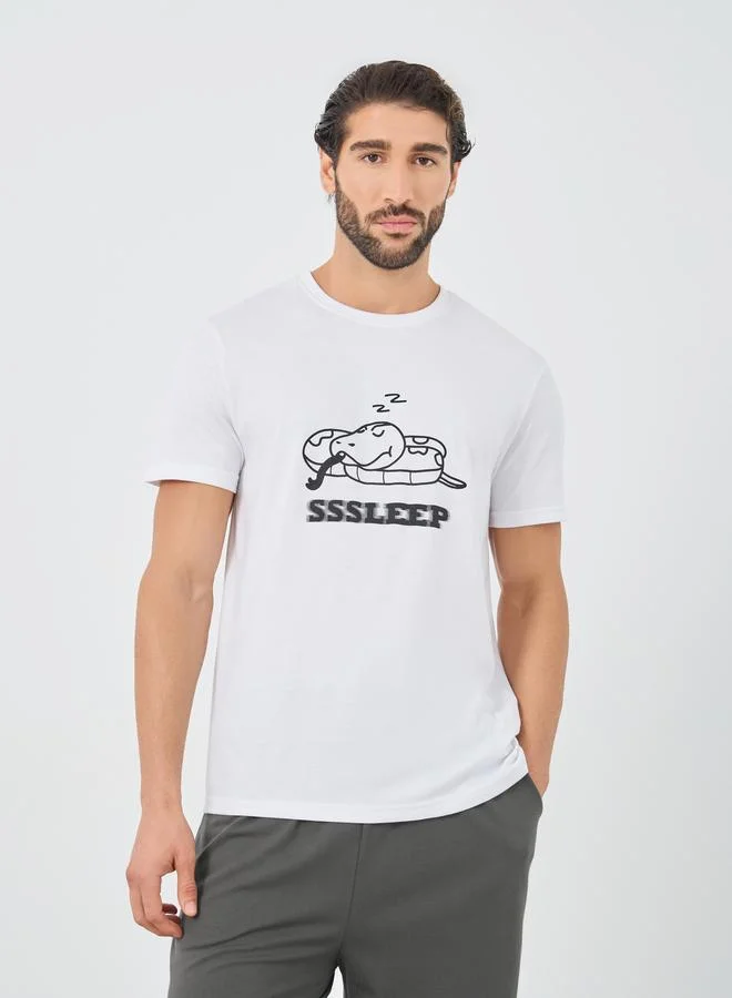 Styli Styli Graphic Print T-Shirt and Shorts Pyjama Set