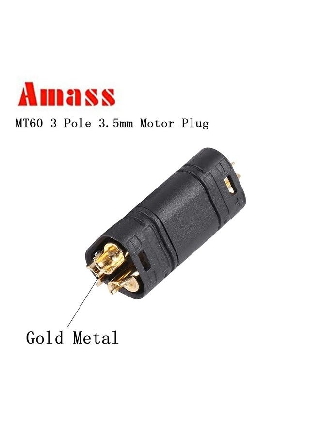 SoloGood 5Pairs Amass Mt60 3.5Mm 3 Pins Bullet Connector Male Female With Housing For Rc Esc Motor Car Boat Quad Project  - Image 3