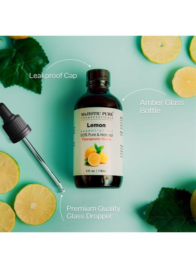Majestic Pure Lemon Essential Oil, Therapeutic Grade, Pure and Natural Premium Quality Oil, 4 fl oz  - Image 3