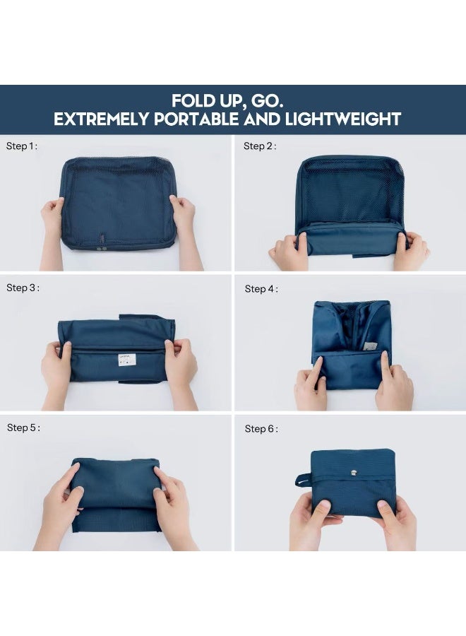 Carttiya 8 Set Packing Cubes Luggage Packing Organizers for Travel Accessories-Indigo - Image 3