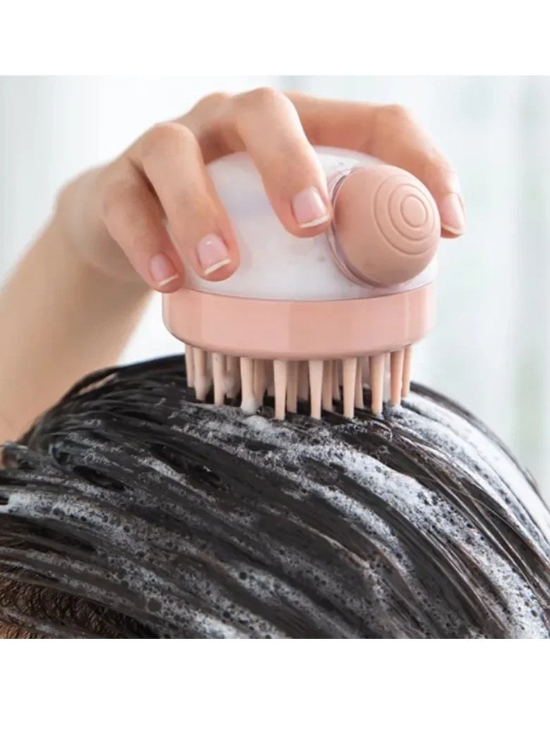 AROAQ Adding Liquid Shampoo Brush, Durable And Comfortable Body Scrubber Brush, Dandruff Removal And Hair Growth Stimulator Brush, Clean Massage Bath Brush For Body, (Grey Design 2)  - Image 4