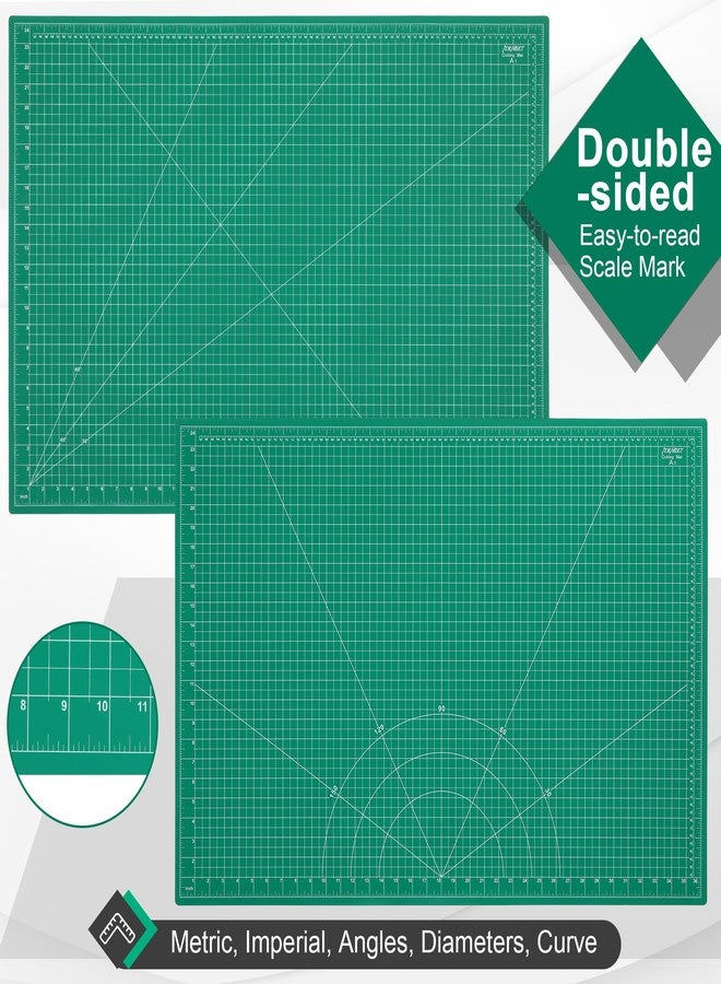 Idemeet Density-upgraded 24" x 36" Large Self Healing Sewing Mat, Idemeet Rotary Cutting Mat 5-Ply Cut Board for Crafts Hobby Project, Scale Size 24" x 36", A1, Green - Image 2