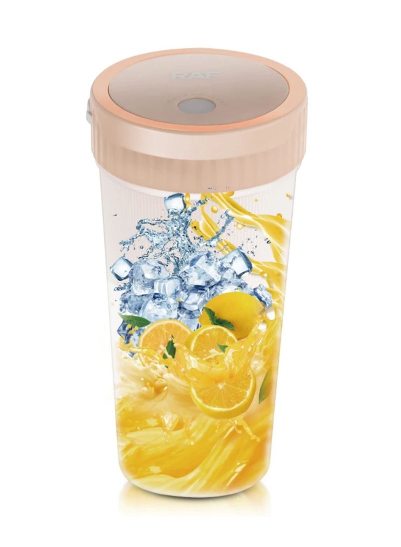 RAF Portable USB Blender – 6 Blades, Rechargeable Smoothie Maker, 500ml Juicer Cup for Travel & Home Use - Image 1