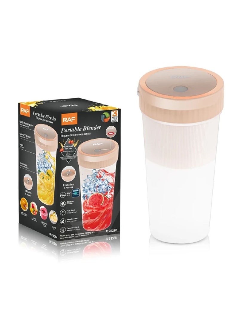 RAF Portable USB Blender – 6 Blades, Rechargeable Smoothie Maker, 500ml Juicer Cup for Travel & Home Use - Image 2