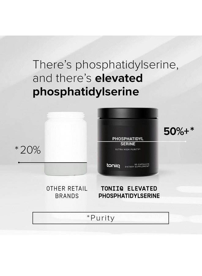 Toniiq Phosphatidylserine 400Mg Formula World’S First 50% Purity Highest Purity In The Us Soy Free Phosphatidylserine Supplement 90 Veggie Capsules - Image 4