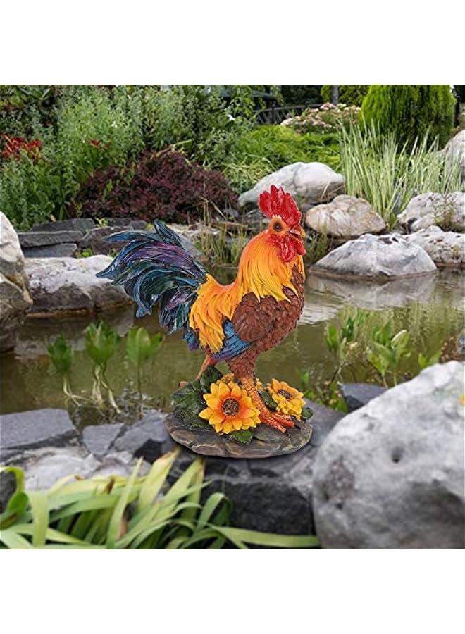 Generic Outdoor Statues, Figurine Home Courtyard Decorative Rooster Outdoor Decorative Rooster Model Statue Sculpture Art Craft Ornament Garden Statues Cock Art Decoration Rooster (Small  - Image 5