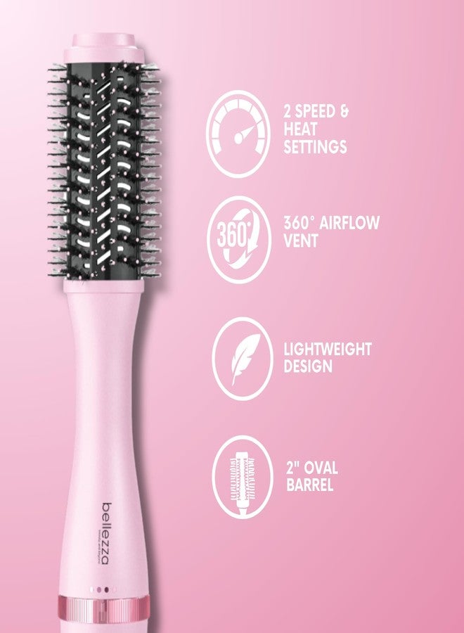 bellezza Belleza Volumizing Blowout Brush | 2" Professional Hot Brush (Pink) - Image 5