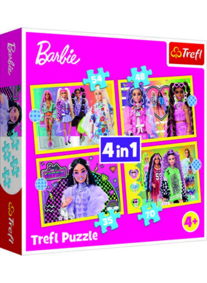 Trefl Puzzles - "4in1" - Happy world of Barbie / Mattel, Barbie - Image 1