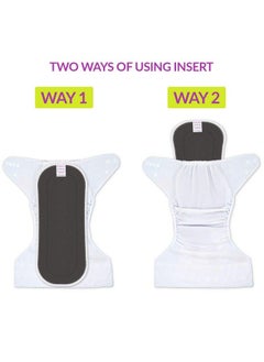 BEMBIKA Cloth Daiper For Inserts Natures Cloth Diaper Liner Wetfree Reusable Washable Cotton Diaper Nappy Inserts For Baby Cloth Diapers (Set Of 5) (Bemboo Charcoal5 Layer)  - Image 4