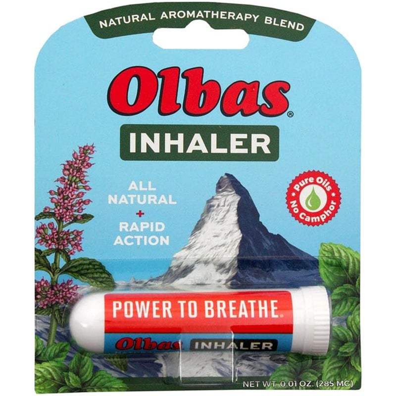 Olbas Inhaler Aromatherapy, Essential Oil Inhaler with Natural Oils, 0.01 Oz, 1 Pack, Pocket Sized Nasal Inhaler Stick for Clear Breathing and Sinus Relief - Image 1