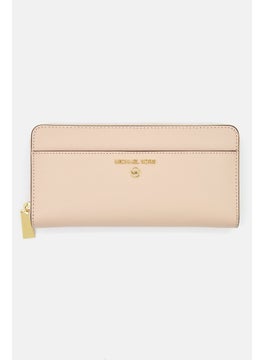 Michael Kors محفظة شعار ماركة نسائية 10 سم ارتفاع x 21 سم طول x 2 سم عرض، خوخي  - Image 1