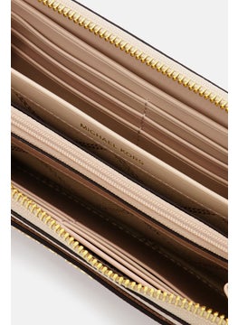 Michael Kors محفظة شعار ماركة نسائية 10 سم ارتفاع x 21 سم طول x 2 سم عرض، خوخي  - Image 2