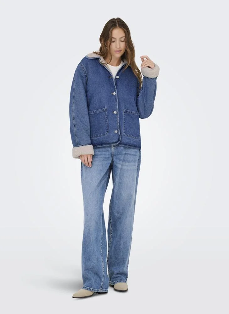 ONLY ONLALLISON Long sleeve TEDDY Denim JACKET