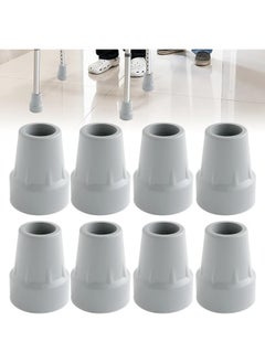 Generic Cane Tips Crutch Feet Cap: Walking Cane Tips Replacement Rubber Upgrade Heavy Duty Cane Tips Walker Replacement Black Sturdy Crutch Tips Safety Cane Crutch Accessories  - Image 1