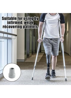 Generic Cane Tips Crutch Feet Cap: Walking Cane Tips Replacement Rubber Upgrade Heavy Duty Cane Tips Walker Replacement Black Sturdy Crutch Tips Safety Cane Crutch Accessories  - Image 4
