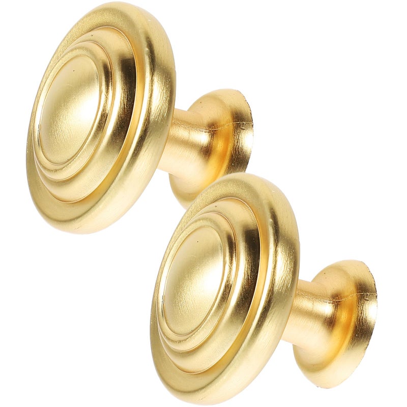 Brushed Copper Cabinet Knobs Drawer Pulls Modern Single Hole Hardware 2 Pack - Image 2