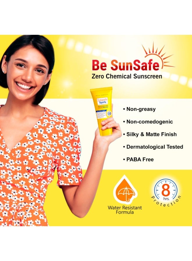 Regaliz Sunscreen For All Skin Type Sportz Physical (Zero Chemical) Sunscreen For Skin Type Gel: Advanced Spf 50+ Protection Against Uv, Blue Light And Pollution 50 g - Image 4