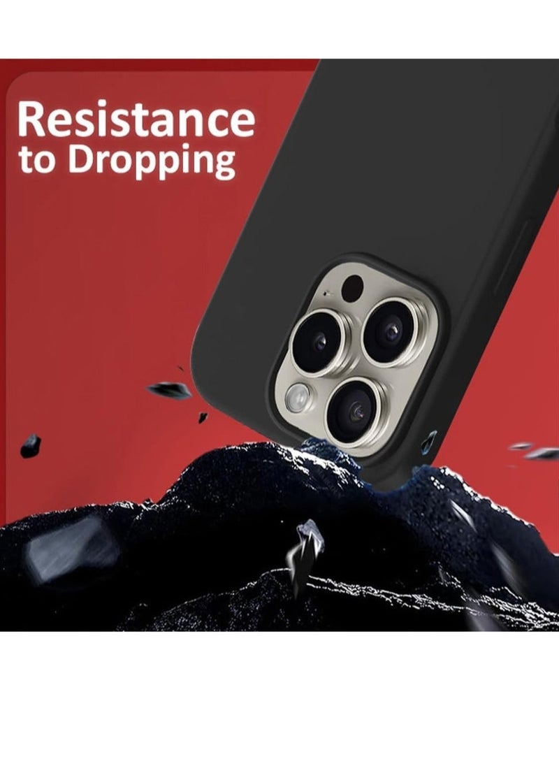 JAJEEK "Liquid Silicone Case for iPhone 16 Pro Max - Ultra Slim, Soft Anti-Scratch Microfiber Lining & Drop Protection" - Image 3