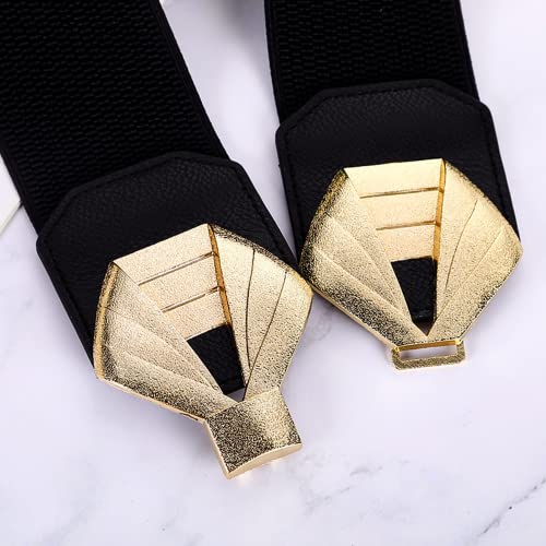 REDHORNS Elastic Fabric Waist Belt for Women Dresses Bowknot Design Stretchy Ladies Belt for Saree Girls Jeans - Free Size (LD69A_Black) - Image 5