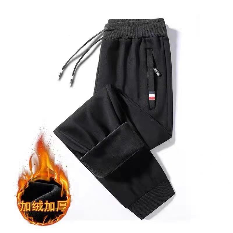 Plus Size Harem Sweatpants Men'S Sports Loose Ankle-Tied Casual Pants Student Versatile Fleece-Lined Thickened Trousers - Image 1