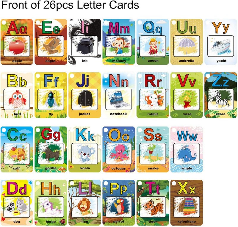 Coolplay بطاقات مياه الأبجدية A-Z 26، بطاقة رسم للأطفال، ألعاب تعليمية للأطفال للسفر - Image 2