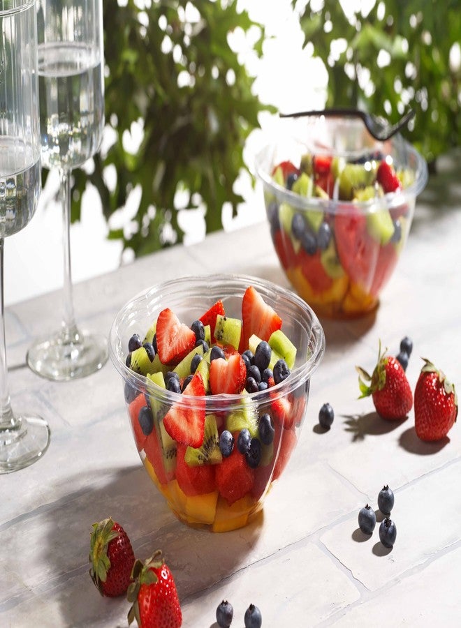 Munfix 50 Pack 32oz Clear Plastic Salad Bowls with Lids Disposable Medium Takeout Container with Snap on Lid for Fruit Salads, Quinoa, Lunch and Meal Prep, Acai Bowl, To-Go Party Containers - Image 4