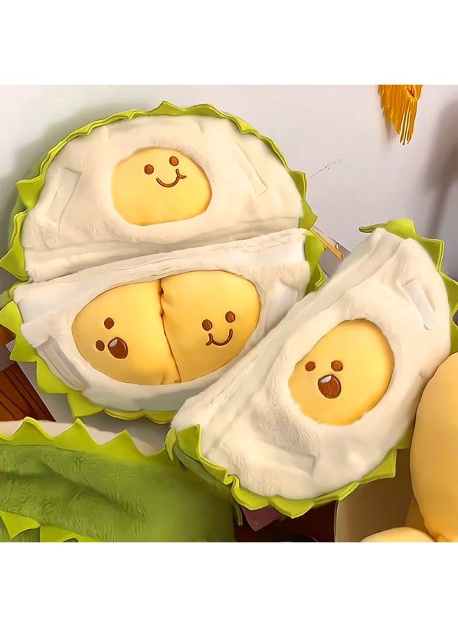 null - Genuine Durian Doll Unzip Toy Removable Durian Meat Plush Toy Tearable Creative Simulation Gift-Specifications:30cm [authentic Authorization] 0.15kg-Color:A Petal Of Durian [detachable] Yellow - Image 1
