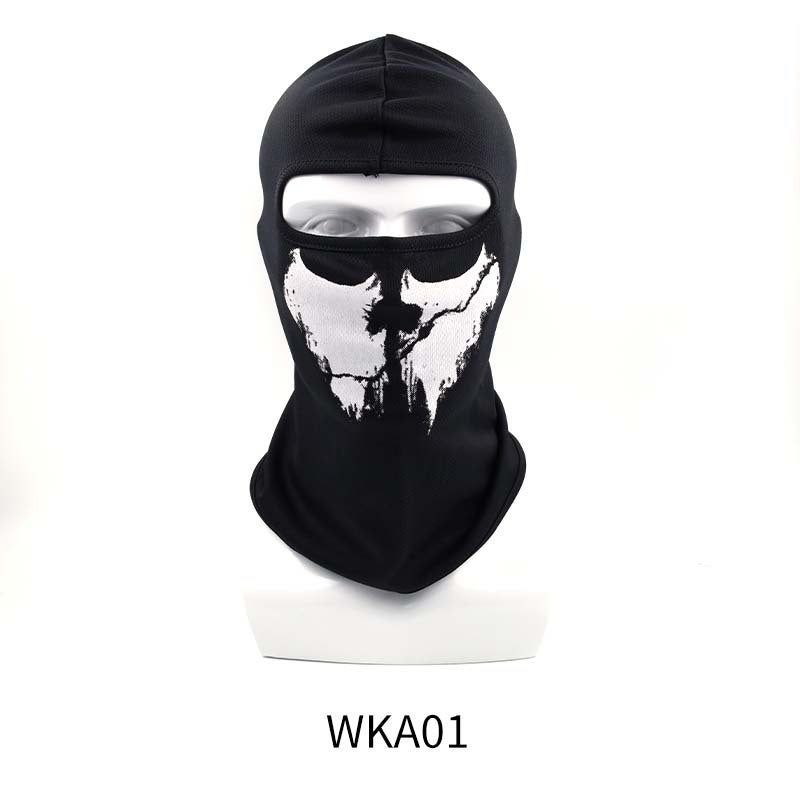Generic New Call of Duty Game Skull Cover Ghost Mask Halloween Mask Quick-Dry Riding Sun CoverMesh A01 Mesh A01