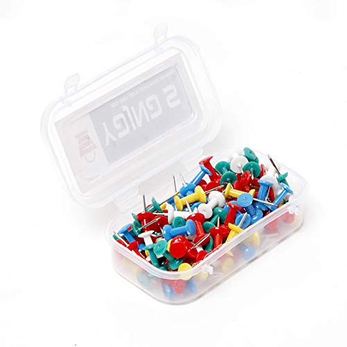 YAJNAS® 50 Pieces Transparent Multicolor Push Pins for Notice Boards, Soft Boards, and Displays (Office, Home, Shop) - Image 2