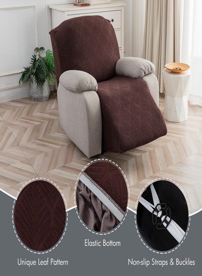 YUEANG غطاء كرسي استرخاء مقاوم للماء بنسبة 100% من YUEANG، قطعة واحدة، غطاء قابل للتمدد لكرسي الاسترخاء، غطاء قابل للغسل لكرسي الاسترخاء للحيوانات الأليفة والكلاب والأطفال (شوكولاتة، مقعد واحد) - Image 3