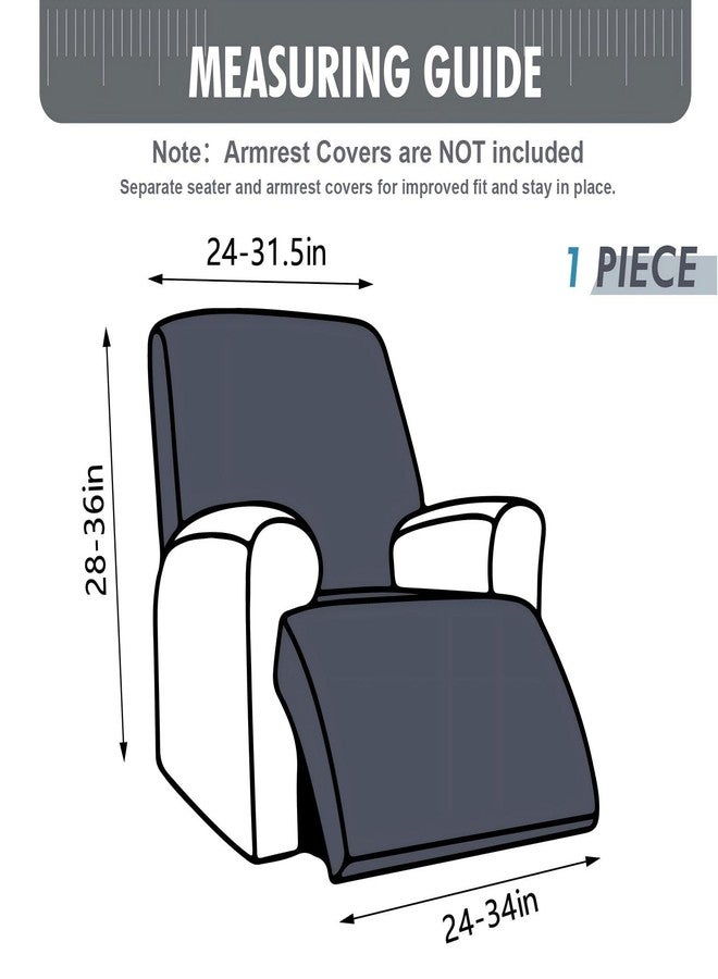 YUEANG غطاء كرسي استرخاء مقاوم للماء بنسبة 100% من YUEANG، قطعة واحدة، غطاء قابل للتمدد لكرسي الاسترخاء، غطاء قابل للغسل لكرسي الاسترخاء للحيوانات الأليفة والكلاب والأطفال (شوكولاتة، مقعد واحد) - Image 4