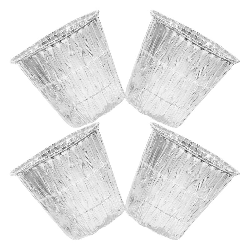 4pcs Disposable Aluminum Foil Grease Bucket Liners - 830ml BBQ Grilling Drip Bucket Grease Catcher Liners for Outdoor Picnics Cooking Accessories - Image 1