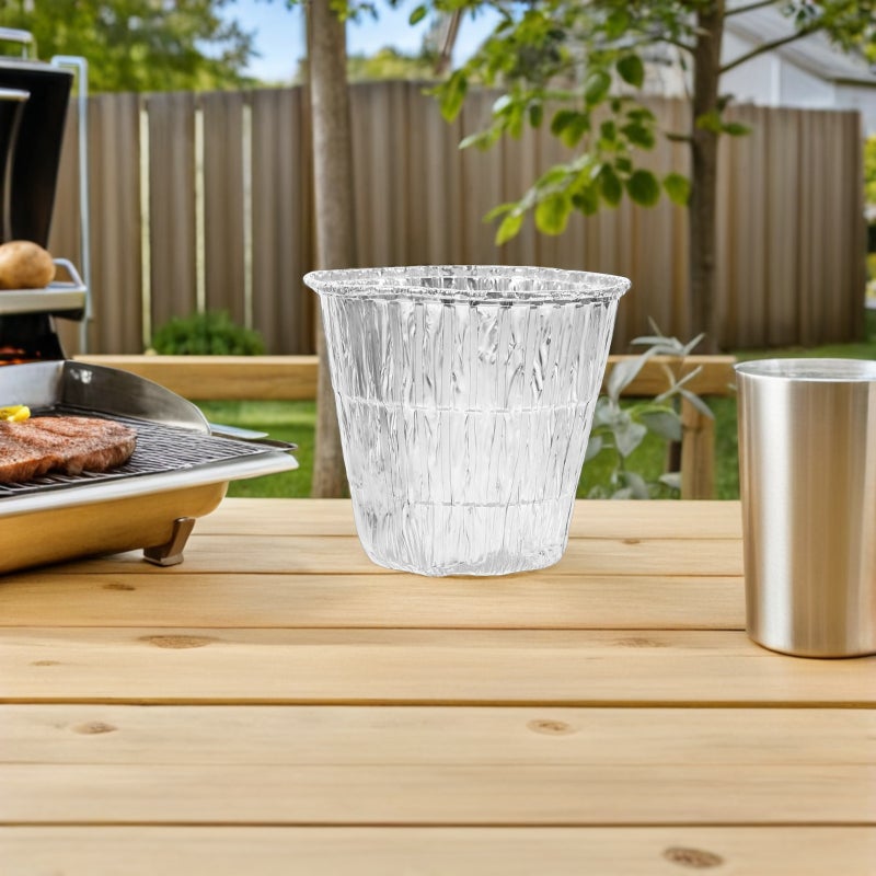 4pcs Disposable Aluminum Foil Grease Bucket Liners - 830ml BBQ Grilling Drip Bucket Grease Catcher Liners for Outdoor Picnics Cooking Accessories - Image 5