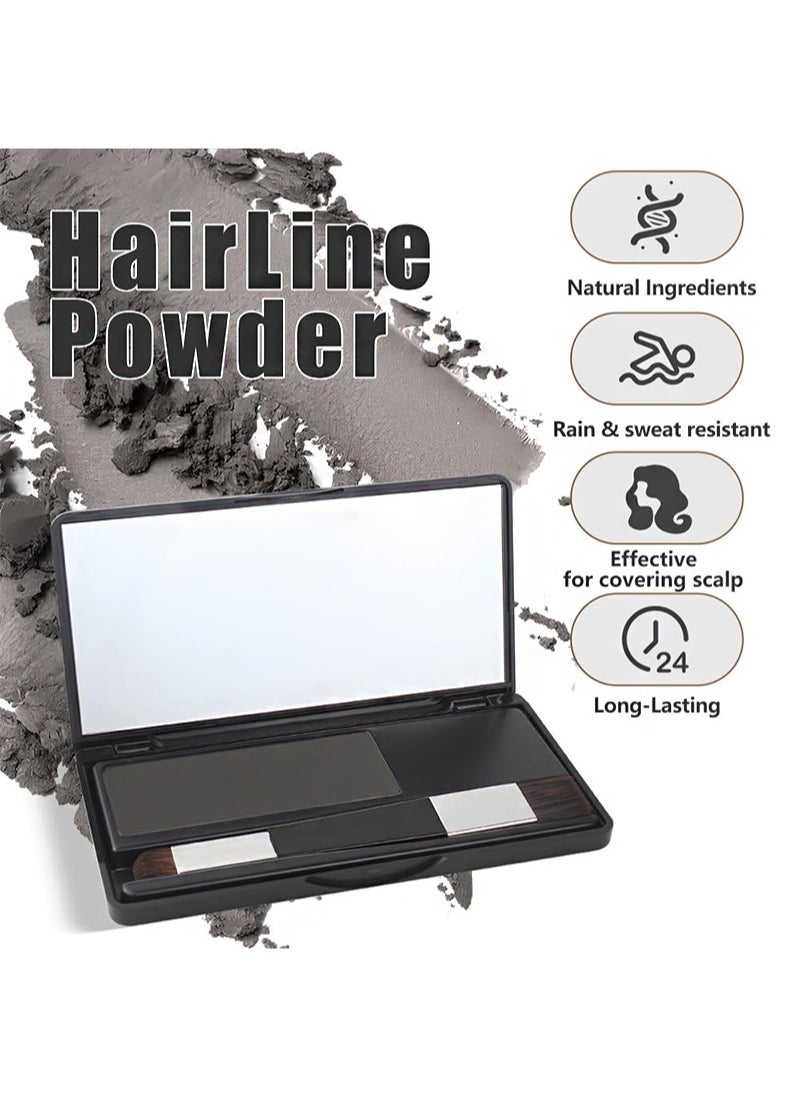 Sevich - Hair Root Concealer，Hair Mascara Hairline Powder 8g Instantly Hair Root Touch Up for Thinning Hairline Cover Up Conceals Hair Loss Thin Hair Receding Hairline Shadow Filler For Men & Women (Black) - Image 1