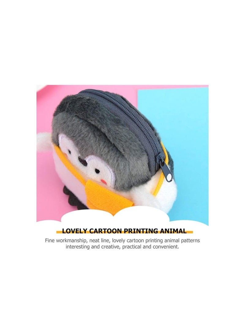 GGOOT 2pcs Kids Animal Purse Bag Plush Penguin Coin Wallets Coin Purse Casual Messenger Bag Handbags Makeup Bags for Teen Little Girls  - Image 5