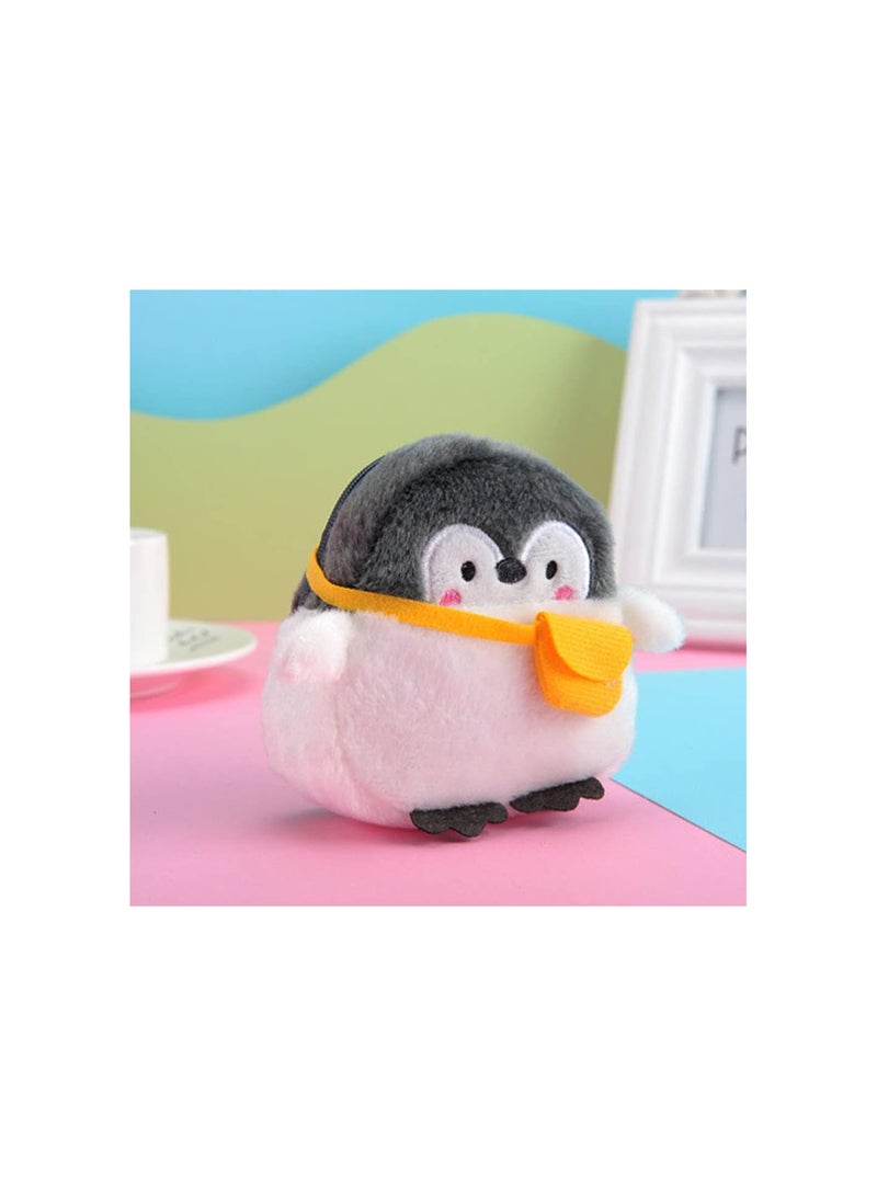 GGOOT 2pcs Kids Animal Purse Bag Plush Penguin Coin Wallets Coin Purse Casual Messenger Bag Handbags Makeup Bags for Teen Little Girls  - Image 3