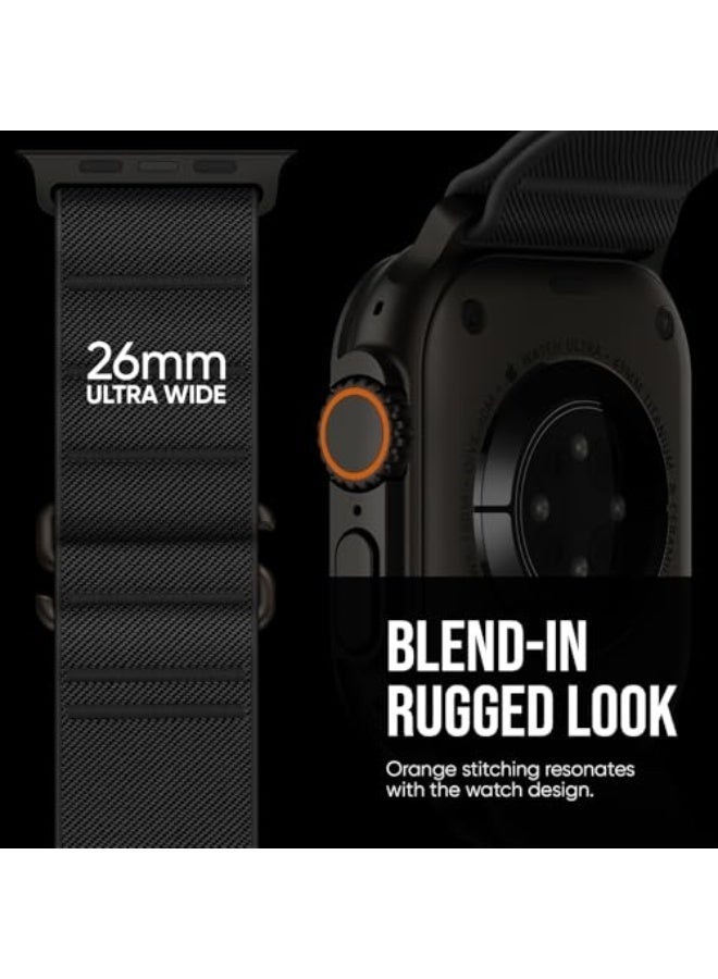 أحزمة رياضية متوافقة مع ساعة Apple Watch Ultra بحجم 49مم و 45مم و 44مم و 42مم و 38مم و 40مم و 41مم للرجال والنساء، حلقة نايلون مرنة بـ خطاف S لساعة iWatch Series Ultra SE 9 8 7 6 5 4 3 2 1 - Image 2
