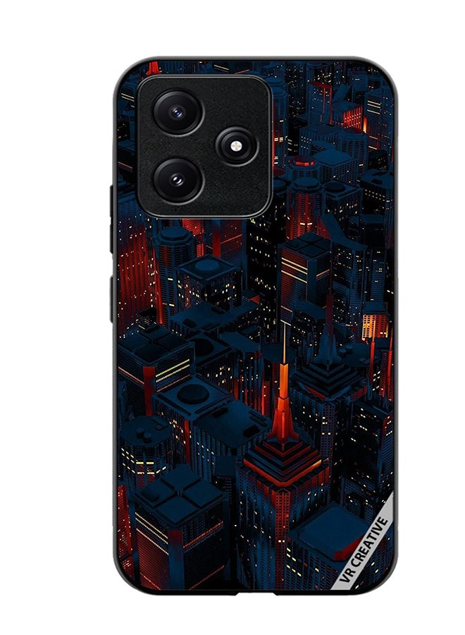 VR CREATIVE Protective Case Cover For Xiaomi Poco M6 Pro 5G Dark City Design Multicolour - Image 1