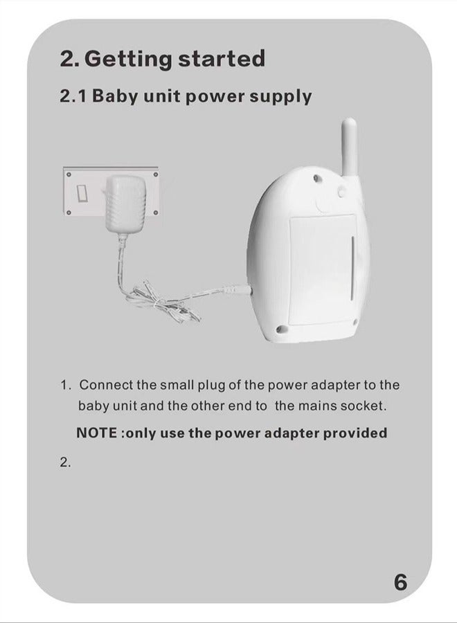 Gasin 2 Pieces Smart Voice Baby Wireless Monitor - Image 4